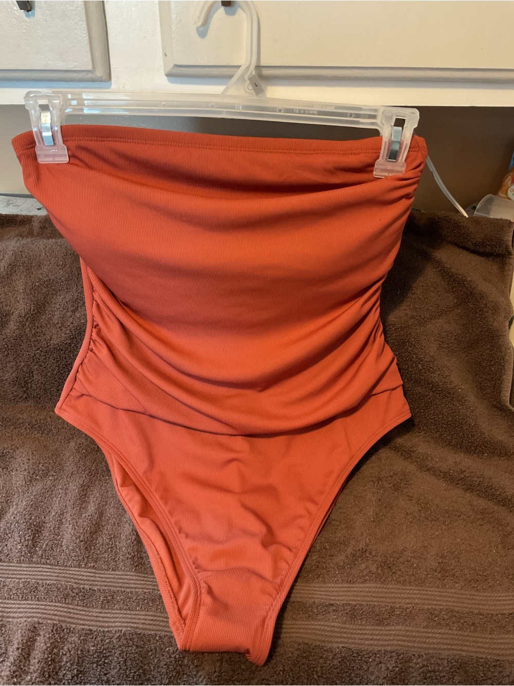 Shade & Shore ladies One-Piece Swimsuit in Terra cotta orange